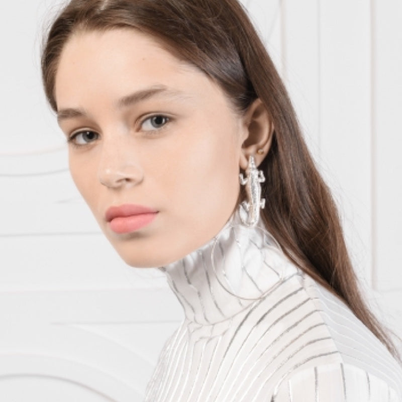 Crocodile Hoop Earrings