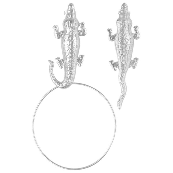 Crocodile Hoop Earrings