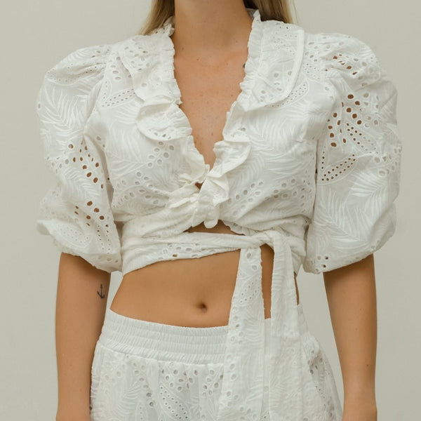 Villa Palma Embroidered Top