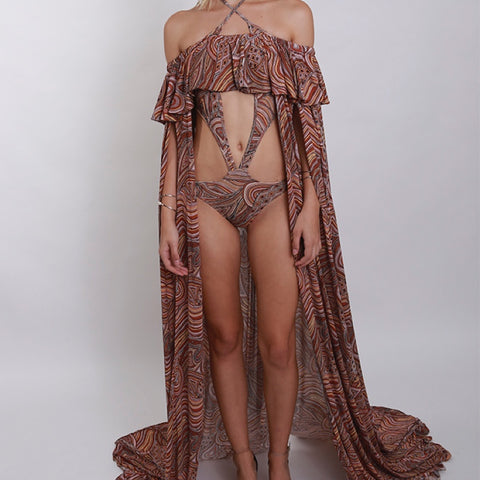 Kaftan Shoulder To Shoulder Tatoo Multi