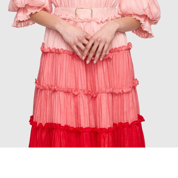 Flamingo Silk Linen Dress