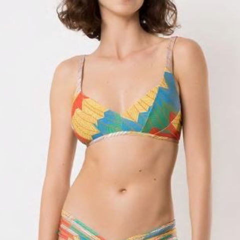 Halter Top Cocar Red Multi