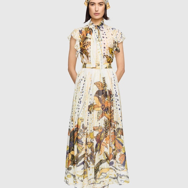 La Vida Silk Chiffon Mint Prints
