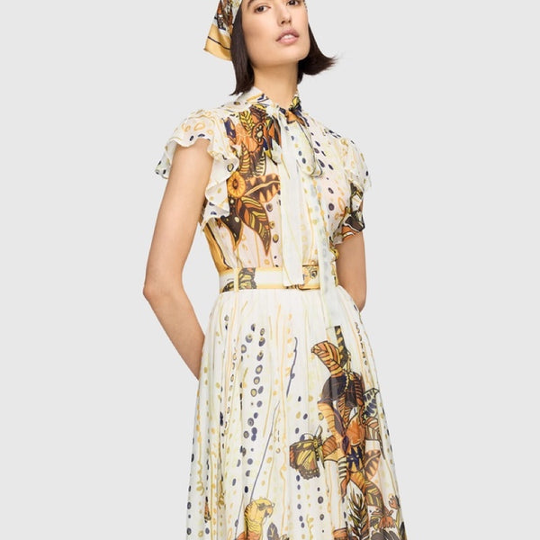 La Vida Silk Chiffon Mint Prints