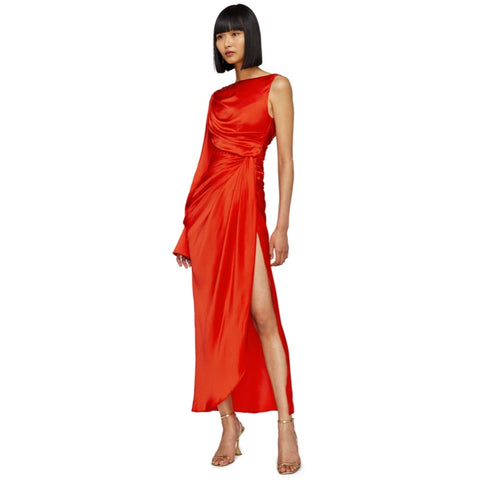 Nina One Shoulder Draped Dress - 10