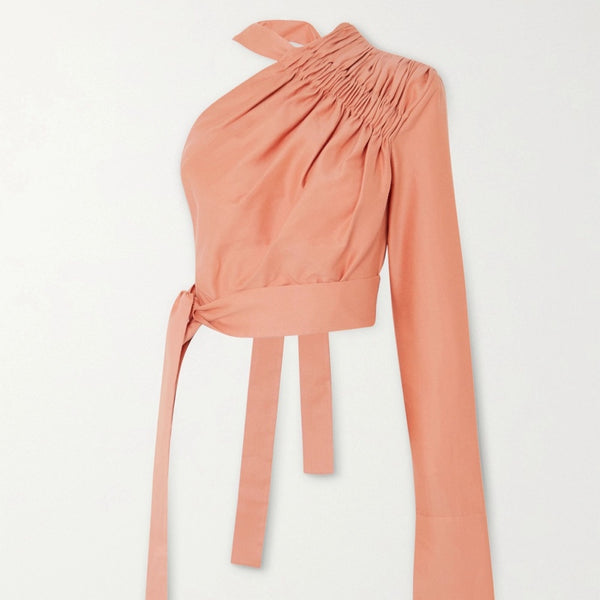 Side Sleeve Blouse Peach