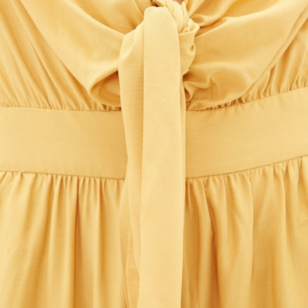 Solid Jumpsuit With Knot in Yellow