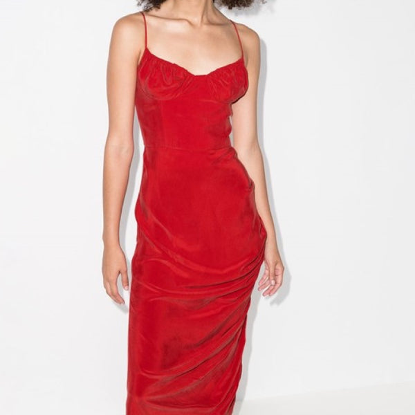 Spaghetti Strap Dress Red