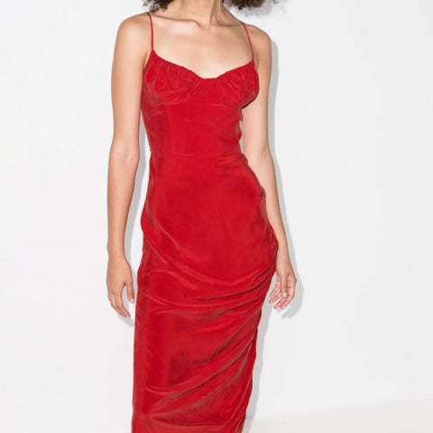Spaghetti Strap Dress Red