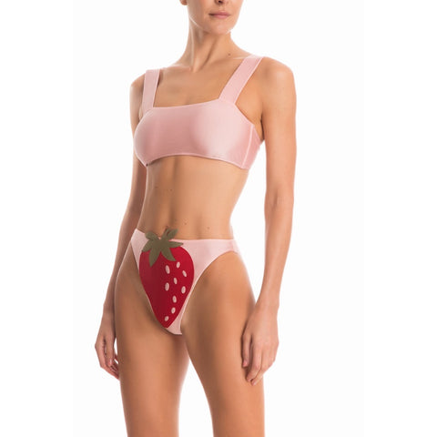 Strawberry High Leg Bikini Pink