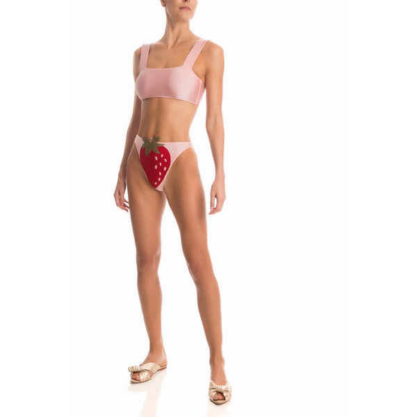 Strawberry High Leg Bikini Pink