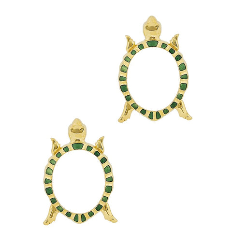 Turtle Earrings With Color Details