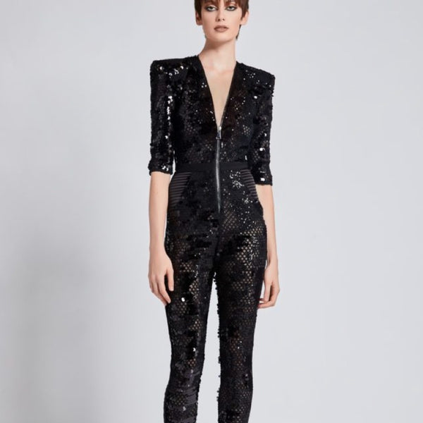 Varenna Jumpsuit in Black - 10 (B)