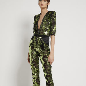 Varenna Jumpsuit in Chartreuse